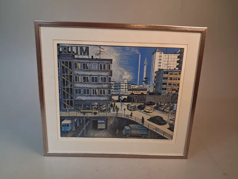 ERIK WESSEL-FOUGSTEDT. Färgitografi, signerad & numrerad 80/160.