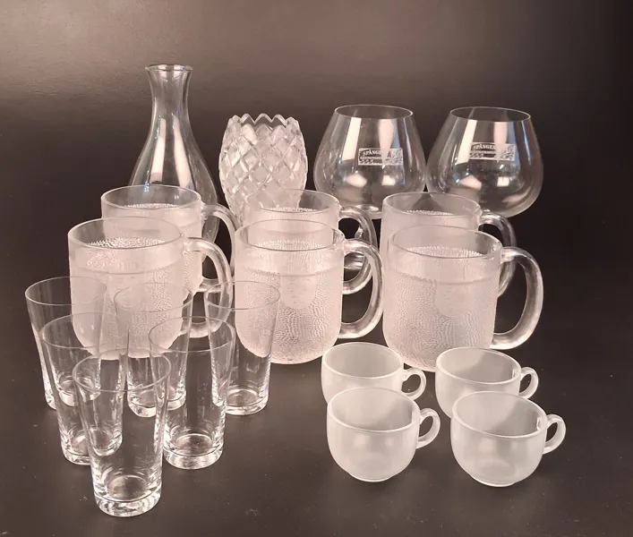 Diverse glas. Bl.a Ölglas 0,5 Liter.