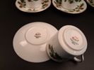 Kaffekoppar, fat, sockerskål & assietter. "Noel" Royal Grafton.
