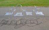 4 Stolar. Plexiglas, osignerade.
