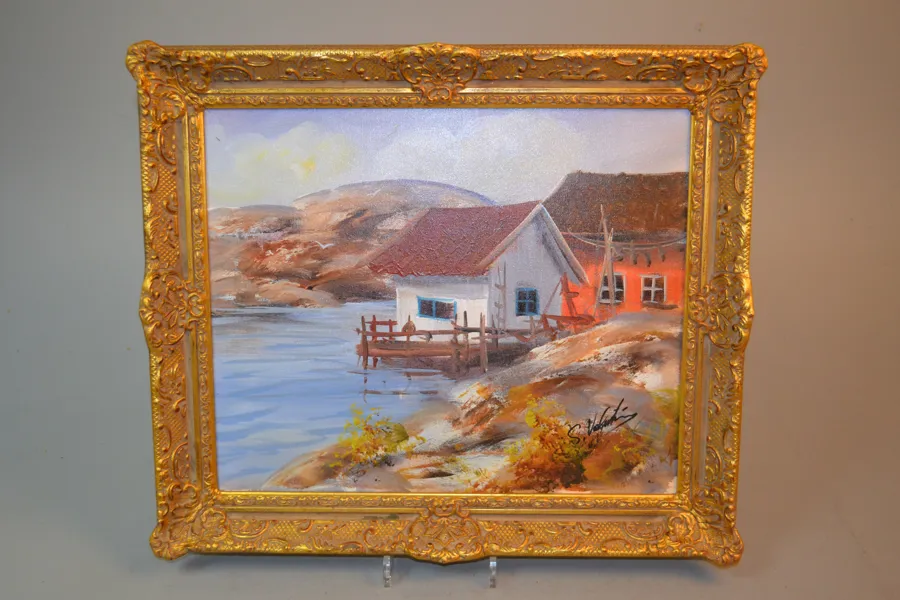 GUNNAR VALENTIN. Olja på duk, signerad.