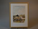 LILLAN BERG-HAGENFELDT. Akvarell, "Gul Dynstuga", signerad.