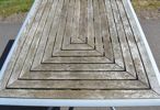 Trädgårdsgrupp. 5 Delar, metall & teak.