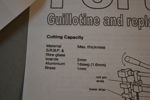 FORTEX. GU-0457-01, Gilijotin / klipp för fiberglas-skivor, aluminium m.m.