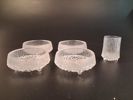 TAPIO WIRKKALA. 4 Dessertskålar & 1 gräddkanna, "Ultima Thule", Iittala.