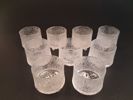 TAPIO WIRKKALA. 9 Mindre Whiskyglas, "Ultima Thule", Iittala.