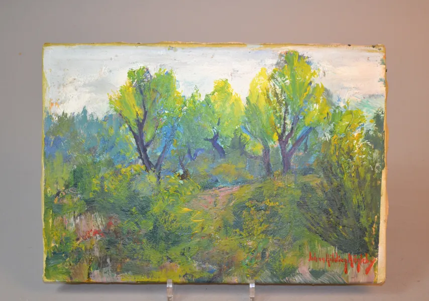 JOHAN HILDING HÄGLEBY. Olja på duk, "Från Linderödsåsen", signerad, oramad.