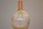 Taklampa. Teak & glas, 1950/60-talet.