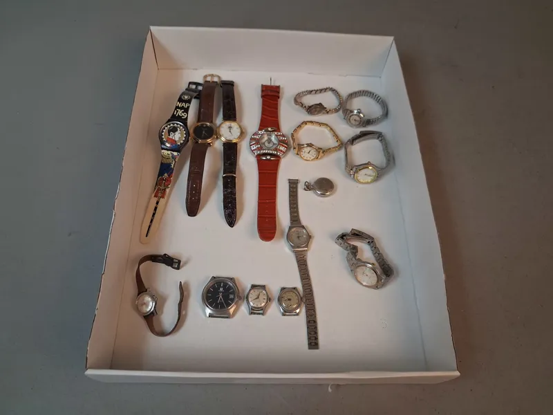 Diverse armbandsur/klockor. Bl.a Trissot, Certina, Revue m.m.