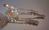 3 Skedar, "Rosen", silver, 48,3gram.