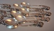 12 Moccaskedar, "Rosen", silver, 130gram.