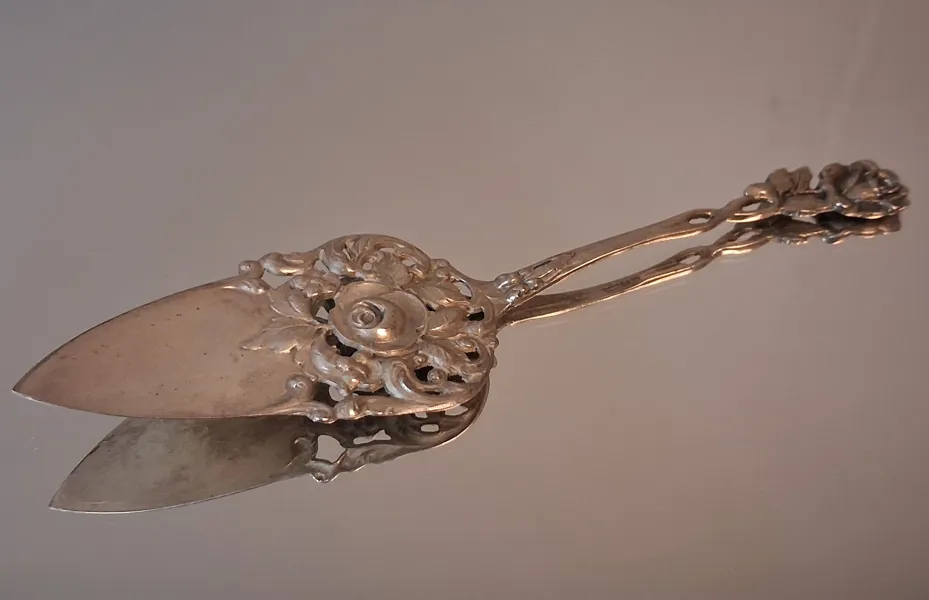 Tårtspade. "Rosen", silver, 45gram.