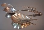 2 Skedar & 1 söndrig sked. Silver, 55gram.