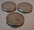 8 Stycken 1 kronor, silver, 1943,1945 & 1968.