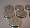 7 Stycken 50 öringar, silver, 1919, 1950, 1953, 1954 & 1956.