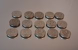 15 stycken 10 öringar, silver, 1944-1961.