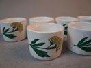 6 Äggkoppar "Flora" Import.