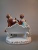 Figurin, Porslin. 1700-tals par med luta, Terraimport.