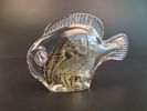 Glas skulptur, fisk, Reijmyre,