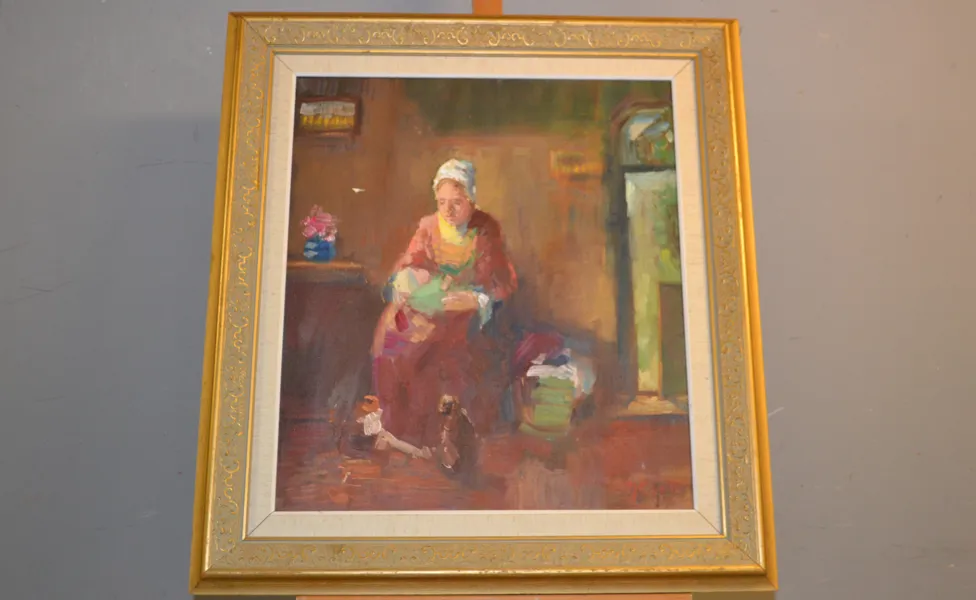 NICOLAI COSTER. Olja på duk, signerad.