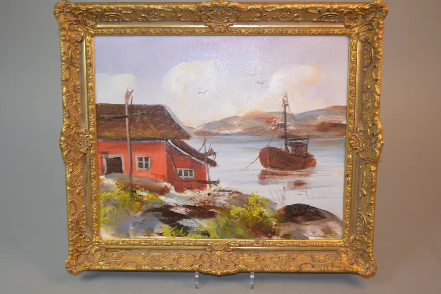 GUNNAR VALENTIN. Olja på duk, signerad.
