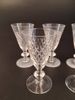 VICKE LINDSTRAND. 5 Snapsglas. "Diamant", Kosta.