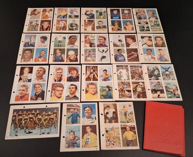 "Sportens Stjärnor", ALBUM med IDOLBILDER, Hemmets Journal, 1950/60-tal. 1-10, 14-20, en onumrerad, Bl.a finns Cassius Clay mfl.