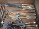 Diverse bestickdelar. Nysilver m.m.