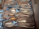 Diverse bestickdelar. Nysilver m.m.