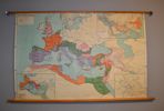 Äldre skolplansch. Romarrikets expansion & provinser, 1900-talet.