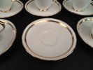 12 Moccakoppar med fat. New Chelsea Fine Bone China, made in England.