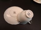 12 Moccakoppar med fat. New Chelsea Fine Bone China, made in England.