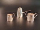 James Dixon & sons. Moccakanna, sockerskål & gräddkanna, nysilver, Sheffield.