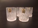 6 Grogglas & 5 snappsglas. Oberglas Austria.