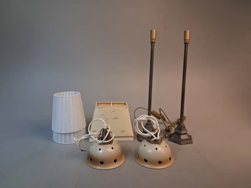 Bordslampor Aneta, Fönsterlampor Skottorp & 4 lampskärmar.