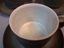 7 Koppar med fat, Denby England "Chevron" Gill Pemberton. Retro 1960-1970 tal.
