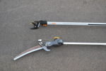 2 Grensaxar & grästrimmer, Fiskars & Greenworks Tools.