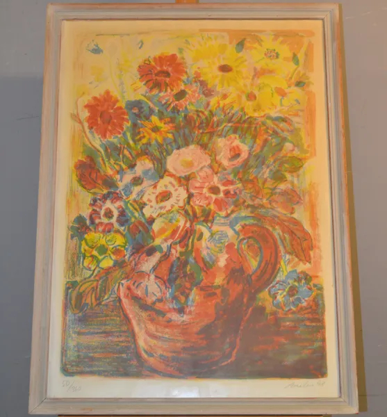 ALBIN AMELIN. Färglitografi, signerad, daterad -48 & numrerad 50/360.