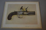 9 Tryck av antika pistoler.