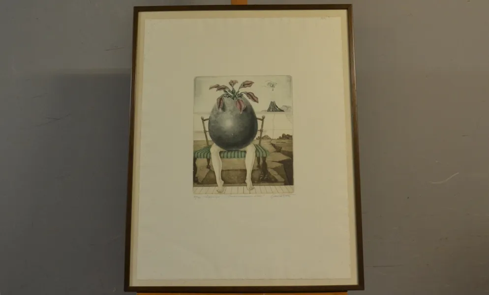 GEO WIDE. Färggravyr, "Fruktsamhetens börda", signerad & numrerad 40/90.