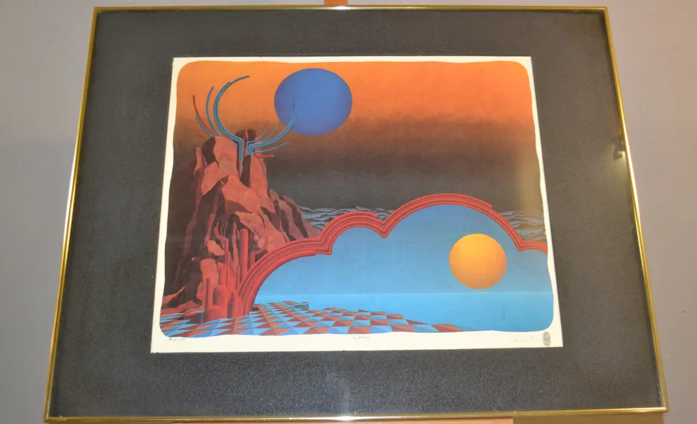 PETER DE MER. Litografi, "Cosmos", signerad & daterad -09.