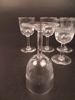 5 Starkvinsglas & 4 Punsch muggar. "Juno", Kosta Boda.