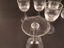 5 Starkvinsglas & 4 Punsch muggar. "Juno", Kosta Boda.
