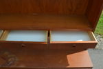 Bokhylla. Teak, 1950/60-talet, 2 delat, renoveringsobjekt.
