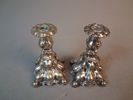 Ljusstakar. Ett par, Rokoko-stil, Nysilver.