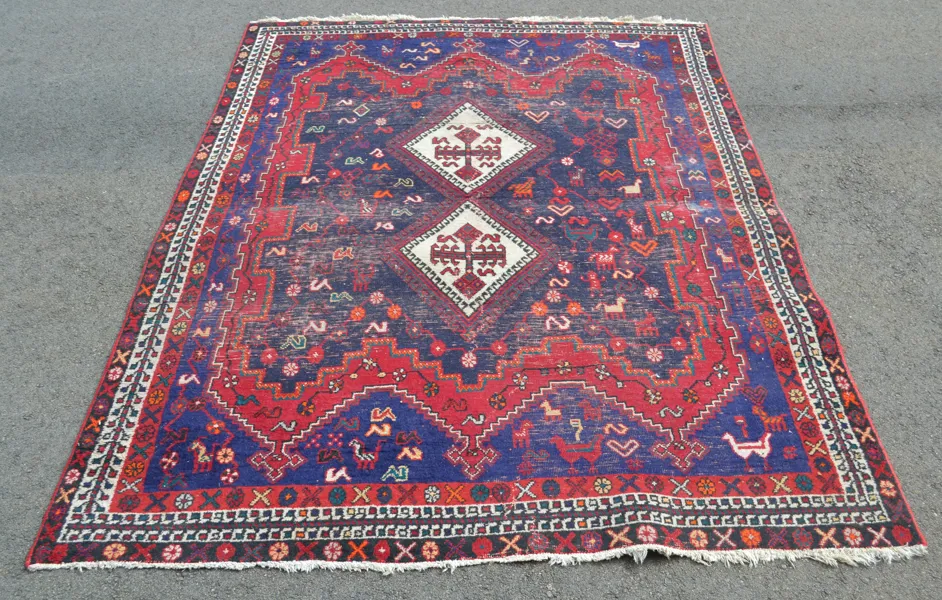 Matta. Handknuten, Afshar, Iran.