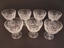 7 glas på fot. Dessertglas/Champagneglas.