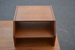Skrivbord med klaff & telefonhylla. Teak, 1950/60-talet.