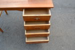Skrivbord med klaff & telefonhylla. Teak, 1950/60-talet.