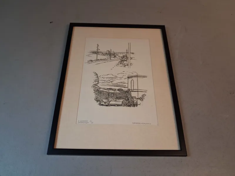OLOF STAMBERG (1922-2004). Litografi, "N. Infarten Laxodlingen", signerad & numrerad11/25.